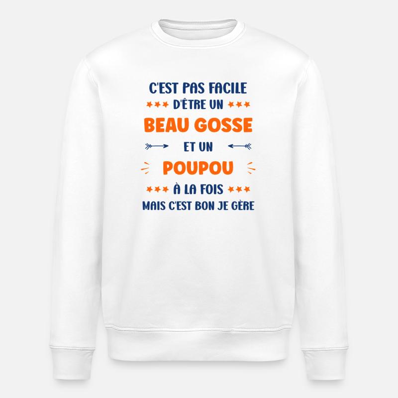 poupou - Sweat bio ROLLER Stanley/Stella Unisexe - blanc