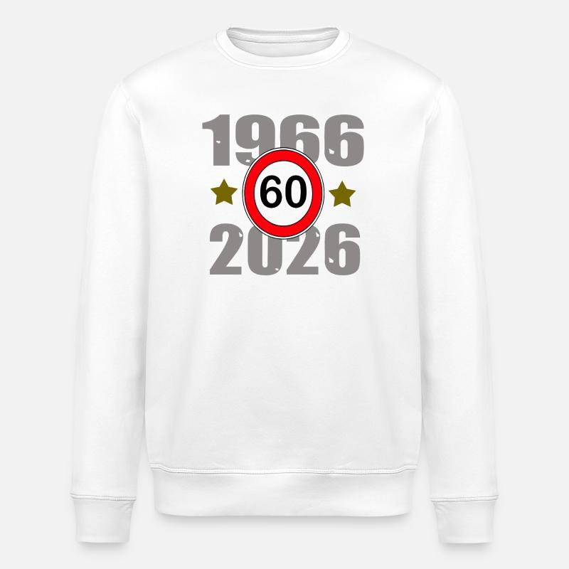 60 Jahre Jubiläum 1966–2026 - Stanley/Stella Unisex Bio-Sweatshirt ROLLER - Weiß