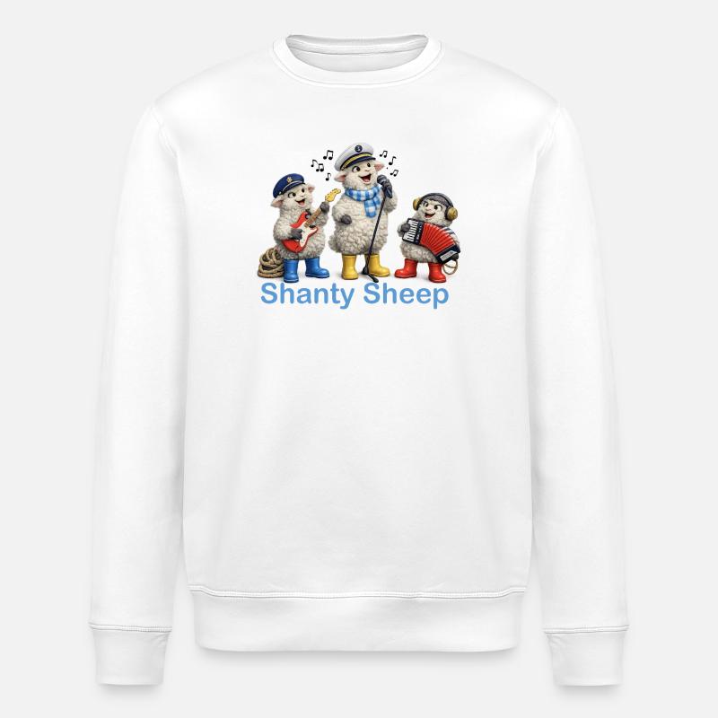 Shanty Schafband - Stanley/Stella Unisex Bio-Sweatshirt ROLLER - Weiß