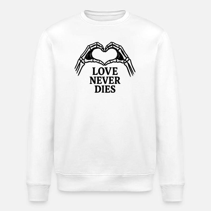 Liebe stirbt niemals - Stanley/Stella Unisex Bio-Sweatshirt ROLLER - Weiß