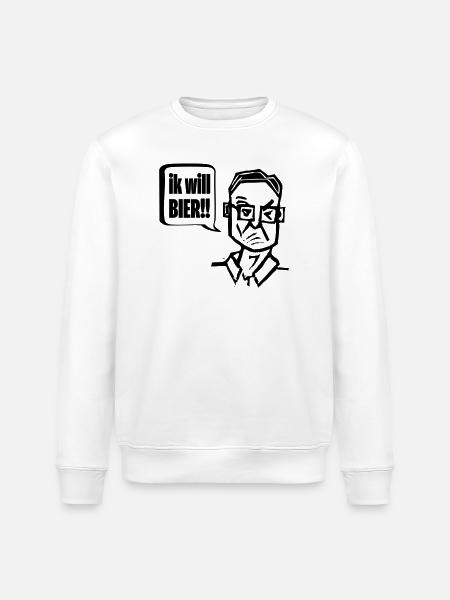 Der Kiecker will Pils - Stanley/Stella Unisex Bio-Sweatshirt ROLLER - Weiß