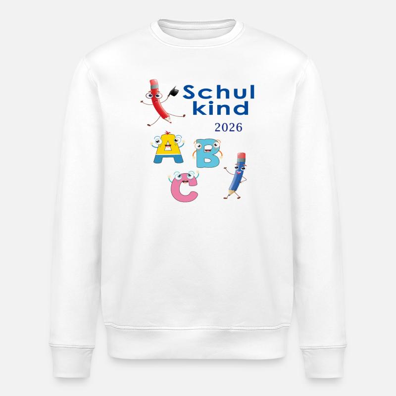  ABC  Schuldkind 2026 - Stanley/Stella Unisex Bio-Sweatshirt ROLLER - Weiß