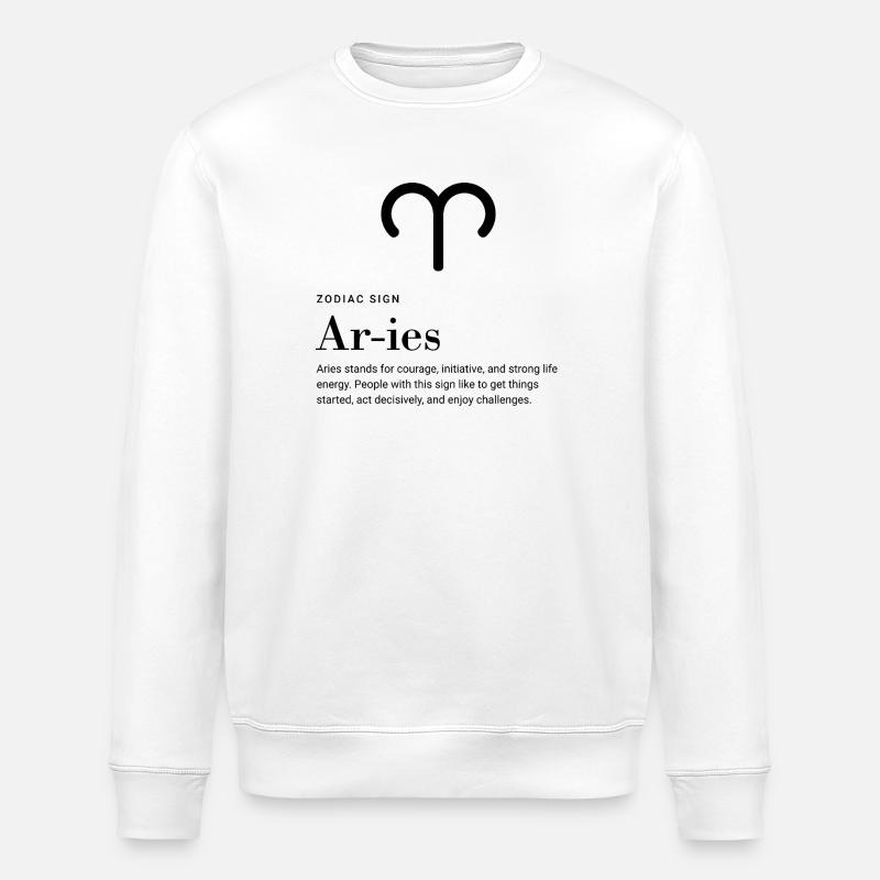 Aries - Zodiac sign - Stanley/Stella Unisex Bio-Sweatshirt ROLLER - Weiß