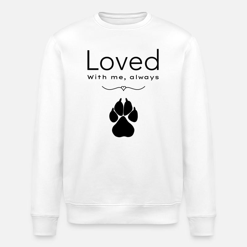 Der Hund liebte ihn - Stanley/Stella Unisex Bio-Sweatshirt ROLLER - Weiß