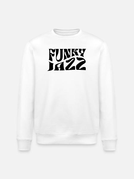 Funky Jazz Musik-Logo-Design - Stanley/Stella Unisex Bio-Sweatshirt ROLLER - Weiß