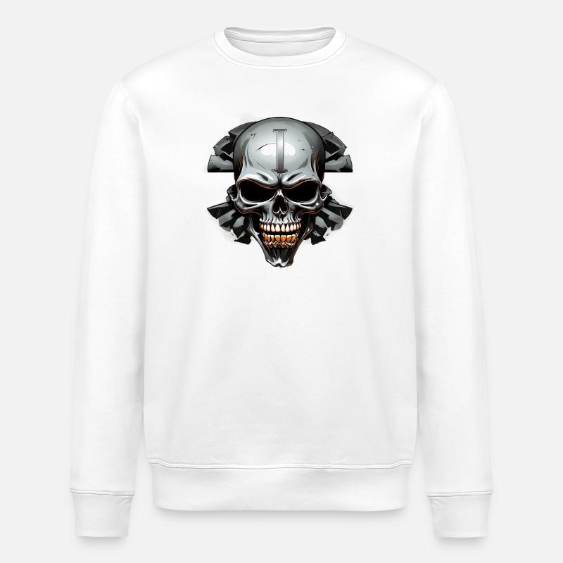Ischadel dans un cercle rocheux - Sweat bio ROLLER Stanley/Stella Unisexe - blanc