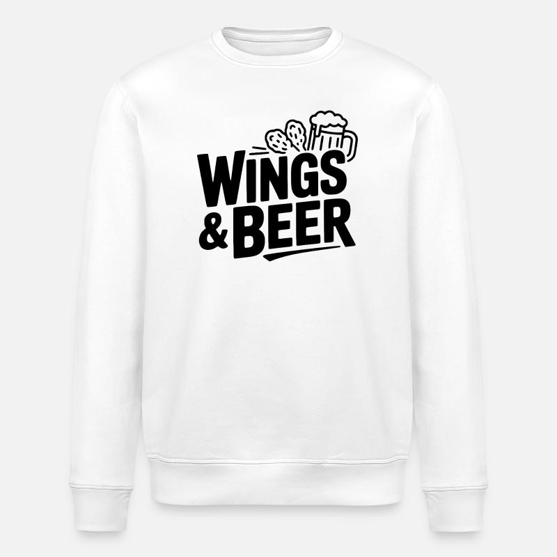 Wings and Beer - Stanley/Stella Unisex Bio-Sweatshirt ROLLER - Weiß