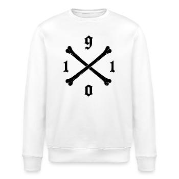 1910 St. Pauli Piraten Socken, T-Shirt, Rucksack - Stanley/Stella Unisex Bio-Sweatshirt ROLLER - Weiß - Vorne - Nik (191cm)