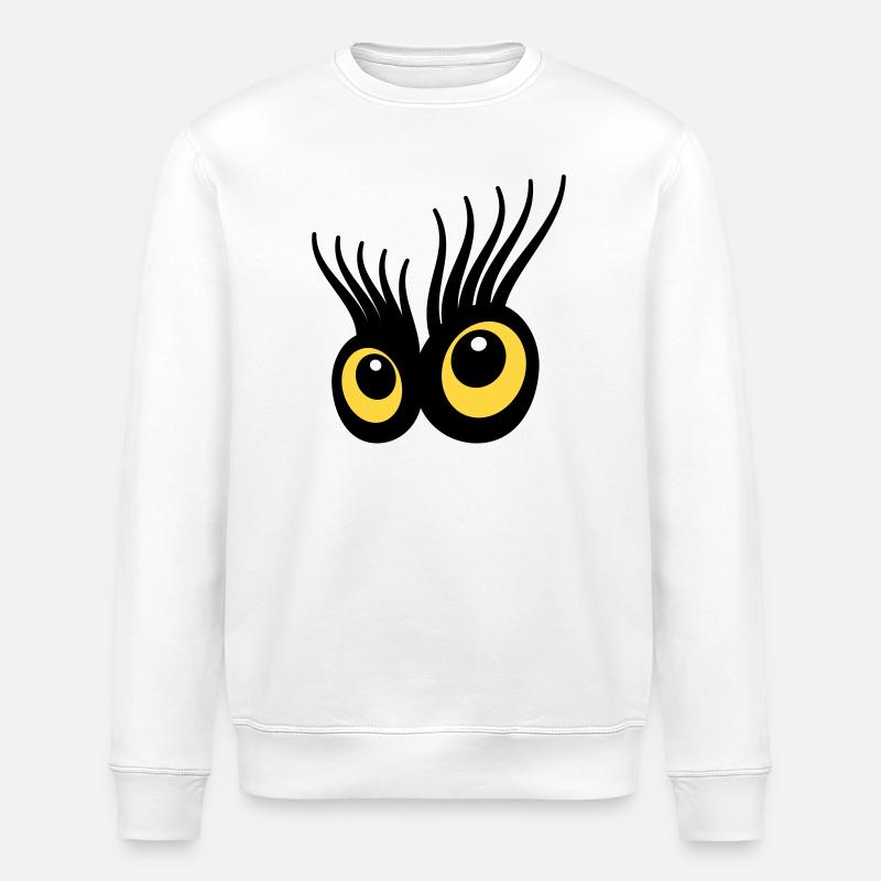 Eyes - Stanley/Stella ROLLER Unisex Organic Sweatshirt - white