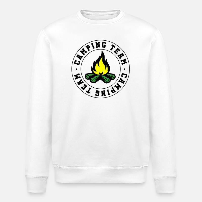 Camping Team Lagerfeuer - Stanley/Stella Unisex Bio-Sweatshirt ROLLER - Weiß