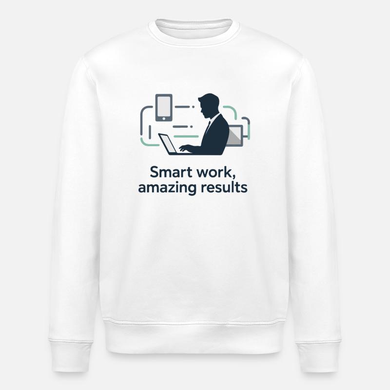 Smart Work Tech Silhouette - Stanley/Stella ROLLER Unisex Organic Sweatshirt - white
