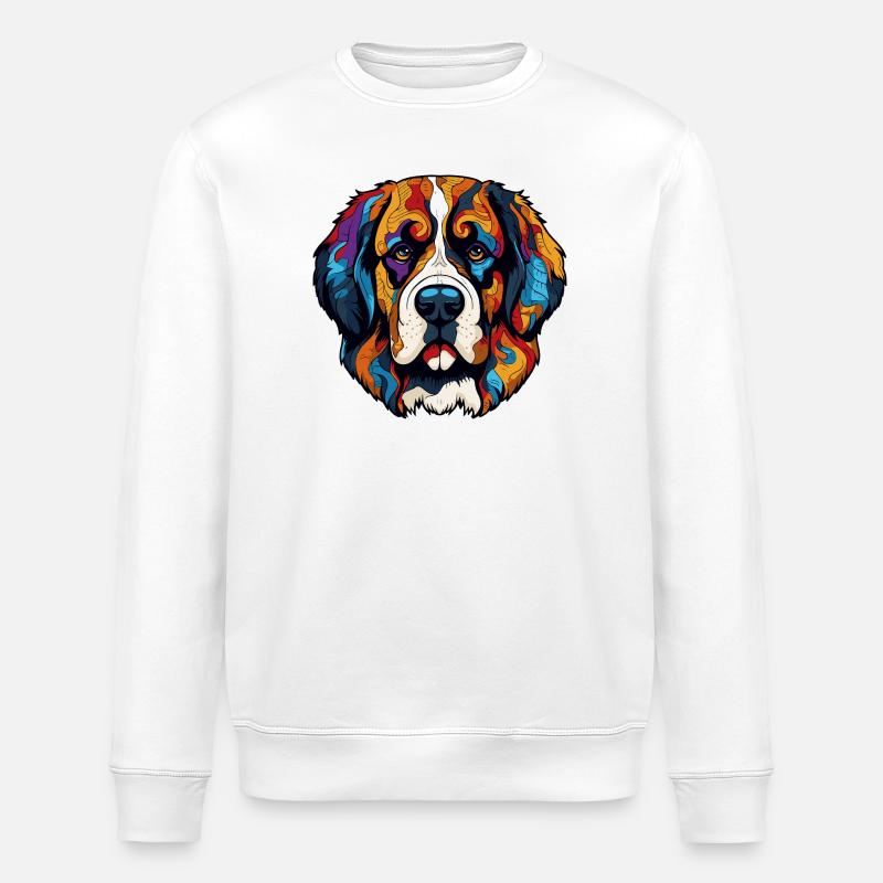 Bande dessinée de chien - Sweat bio ROLLER Stanley/Stella Unisexe - blanc