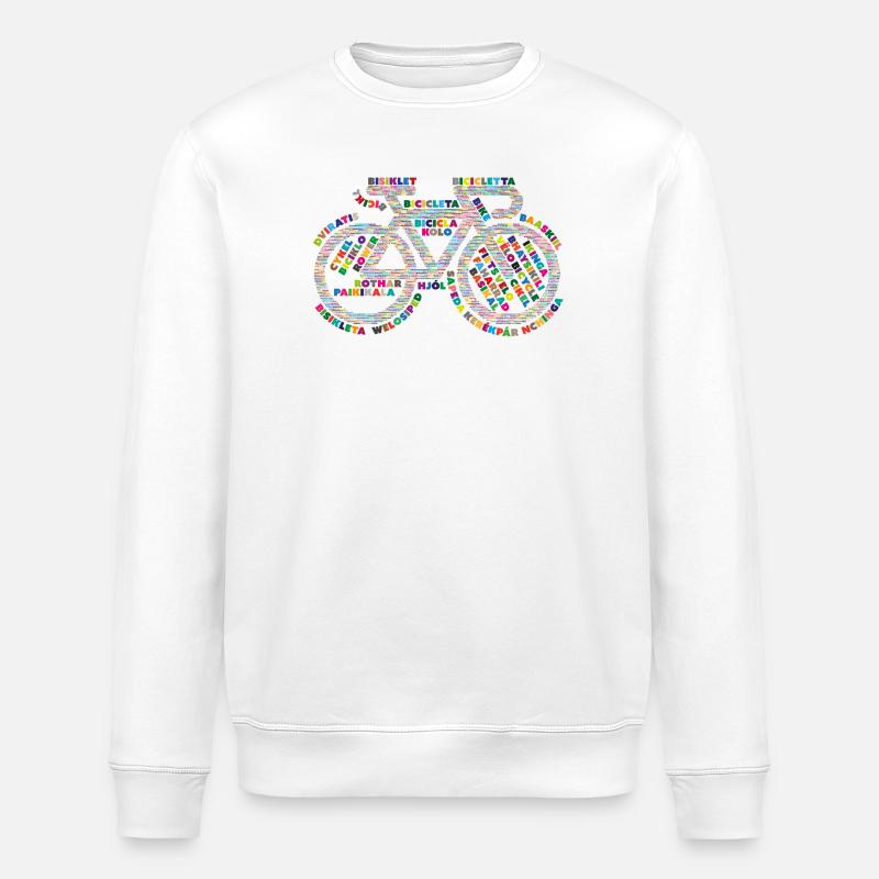Fahrradsprachen V2 - Stanley/Stella Unisex Bio-Sweatshirt ROLLER - Weiß