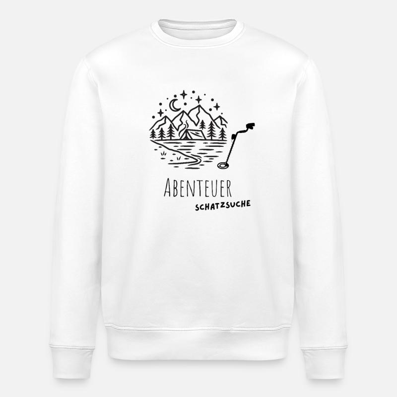 Abenteuer_Schatzsuche_Wald - Stanley/Stella Unisex Bio-Sweatshirt ROLLER - Weiß