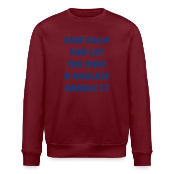Bleib ruhig, Englischlehrerin - Stanley/Stella Unisex Bio-Sweatshirt ROLLER - Weiß - Vorne - Nik (191cm)