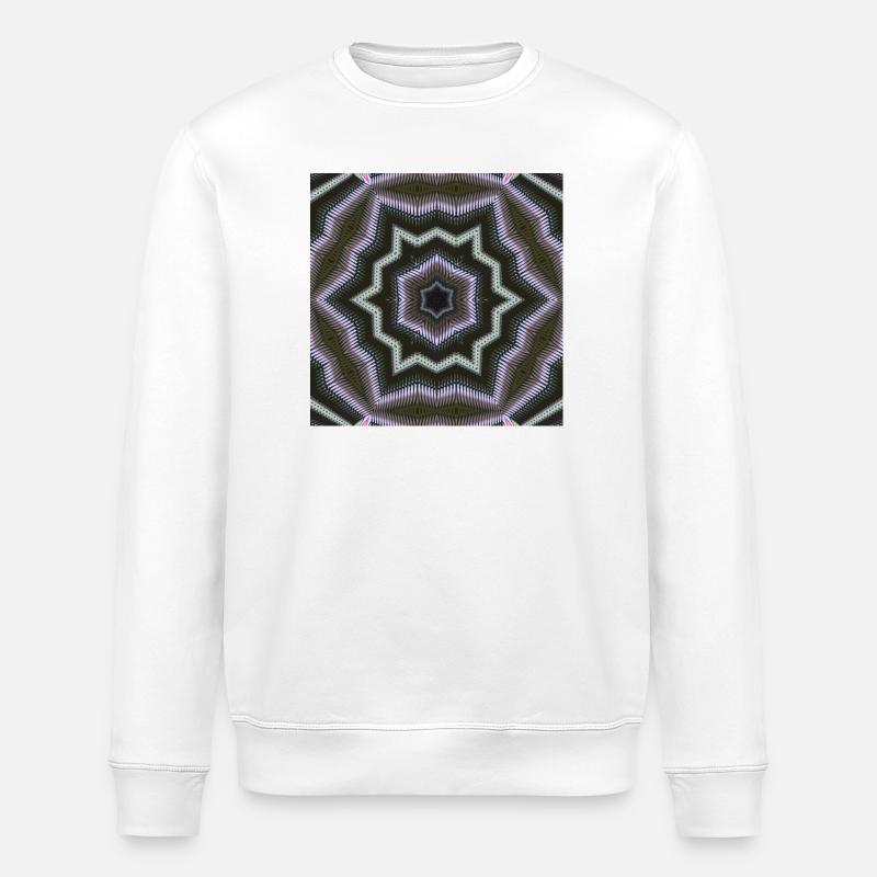 Kaleidoscopic Star Mandala - Sweat bio ROLLER Stanley/Stella Unisexe - blanc