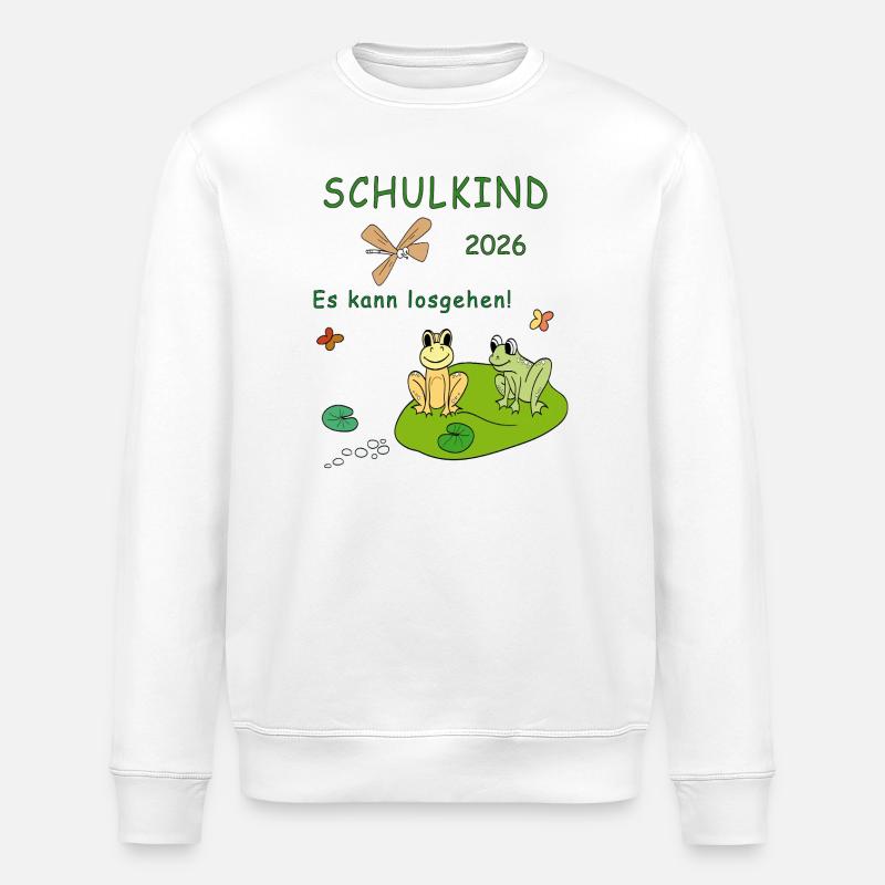 Joie de grenouille 2026 Écolier - Sweat bio ROLLER Stanley/Stella Unisexe - blanc