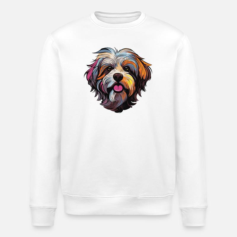 Bande dessinée de chien - Sweat bio ROLLER Stanley/Stella Unisexe - blanc
