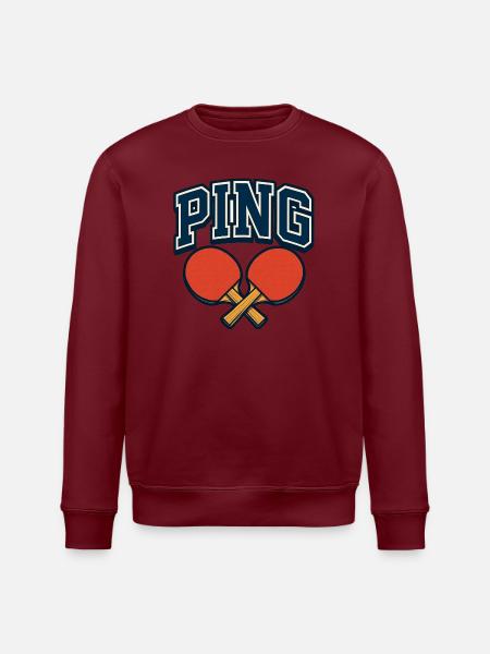 Ping Pong - Tennis de Table - Stanley/Stella ROLLER Unisex Organic Sweatshirt - white