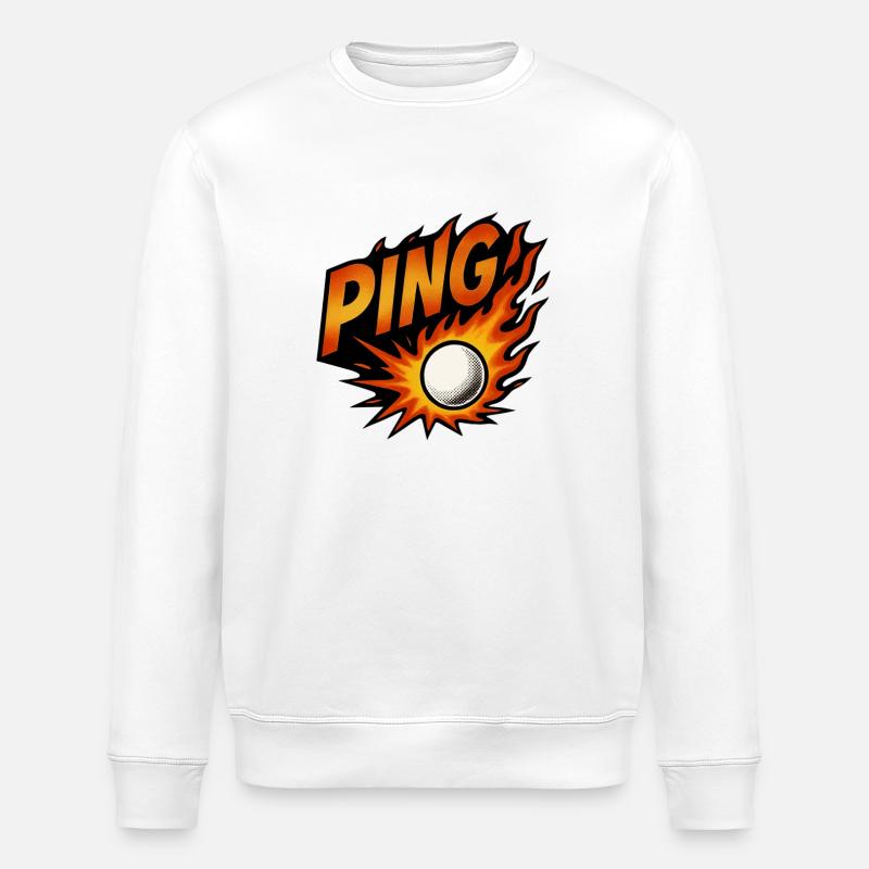 Ping Pong - Tennis de Table - Sweat bio ROLLER Stanley/Stella Unisexe - blanc