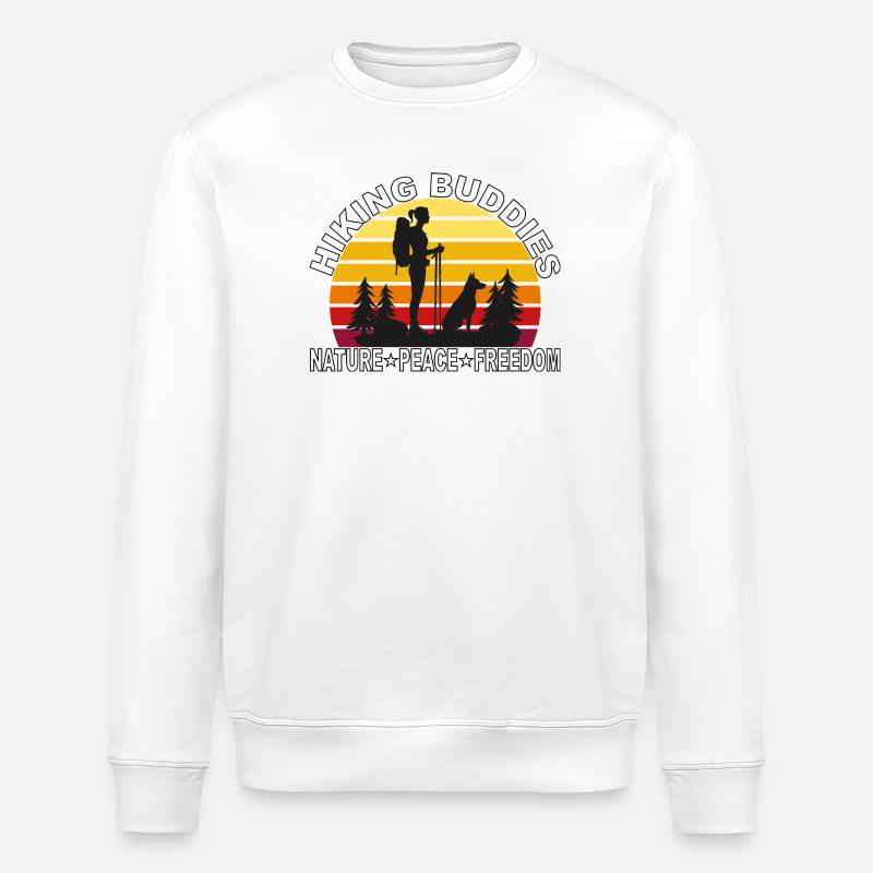 Hiking Buddies - Nature Peace Freedom - Stanley/Stella Unisex Bio-Sweatshirt ROLLER - Weiß