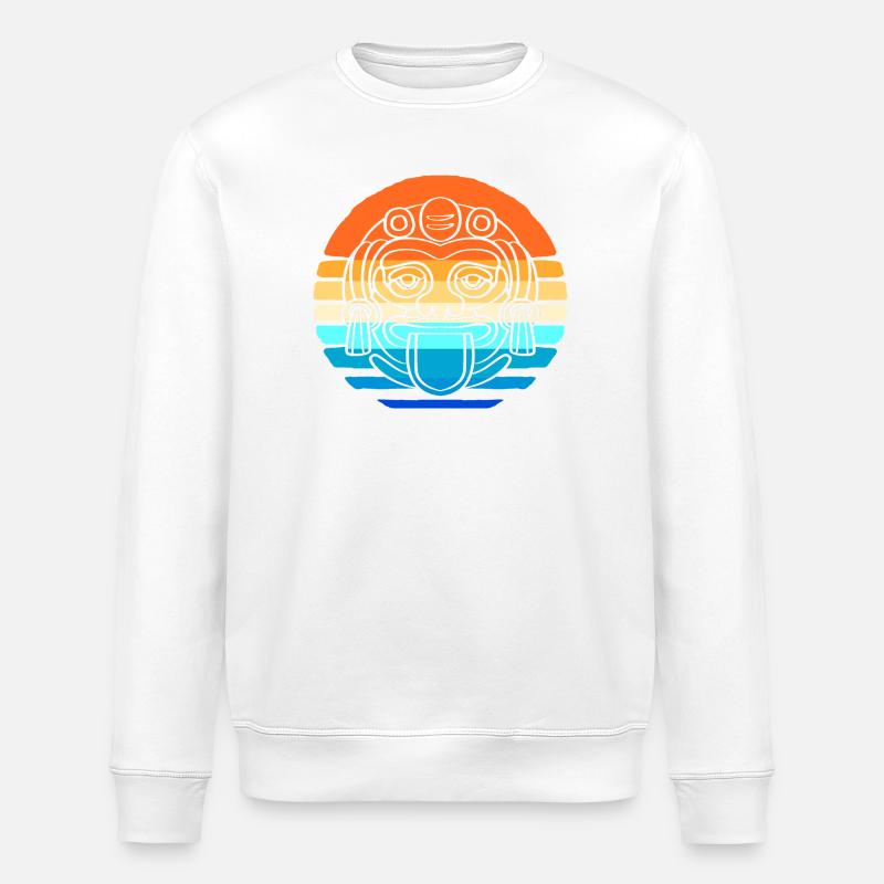 Inka Maya kalender aztec - Stanley/Stella Unisex Bio-Sweatshirt ROLLER - Weiß