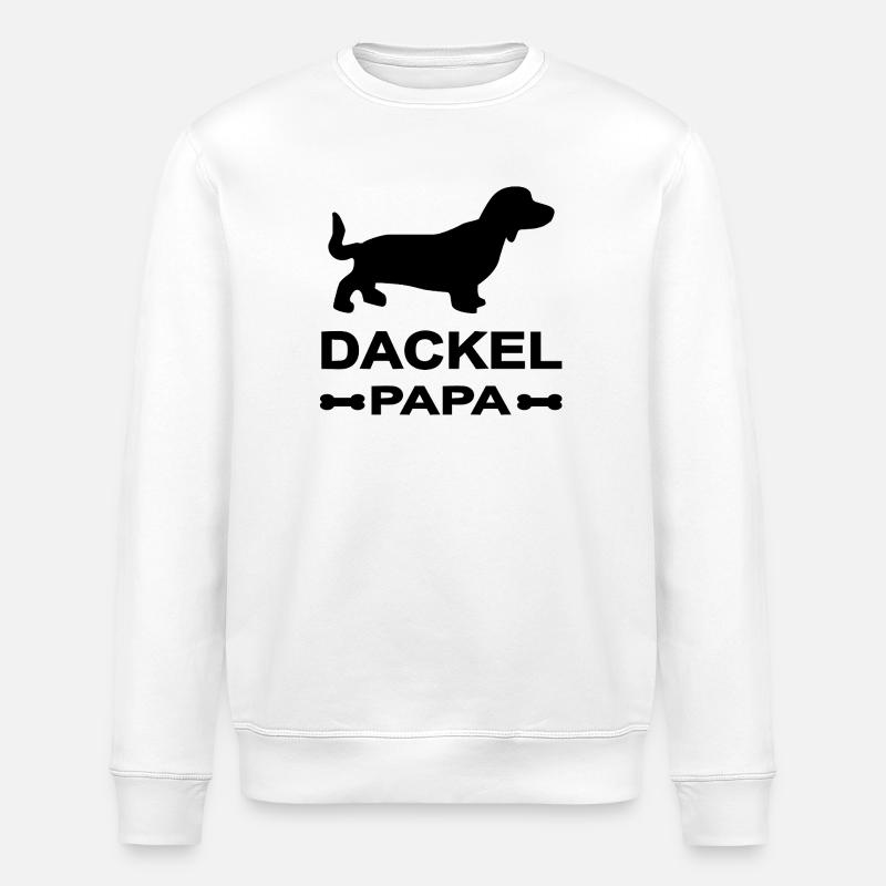 Dachshund - Stanley/Stella ROLLER Unisex Organic Sweatshirt - white