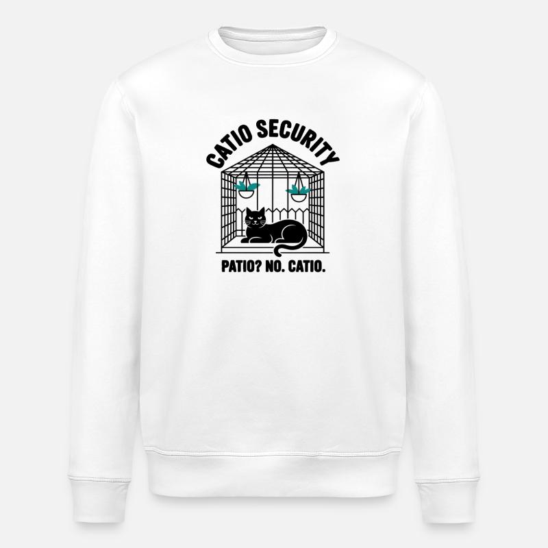 Catio Security Patio No Catio Team - Stanley/Stella Unisex Bio-Sweatshirt ROLLER - Weiß