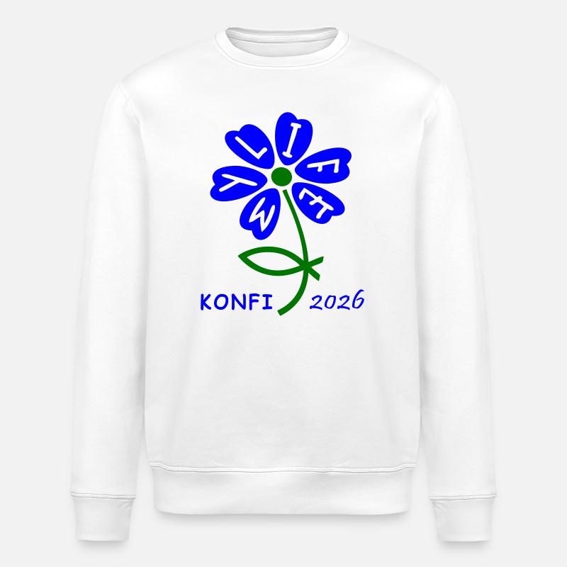 Konfirmation 2026 - Stanley/Stella Unisex Bio-Sweatshirt ROLLER - Weiß