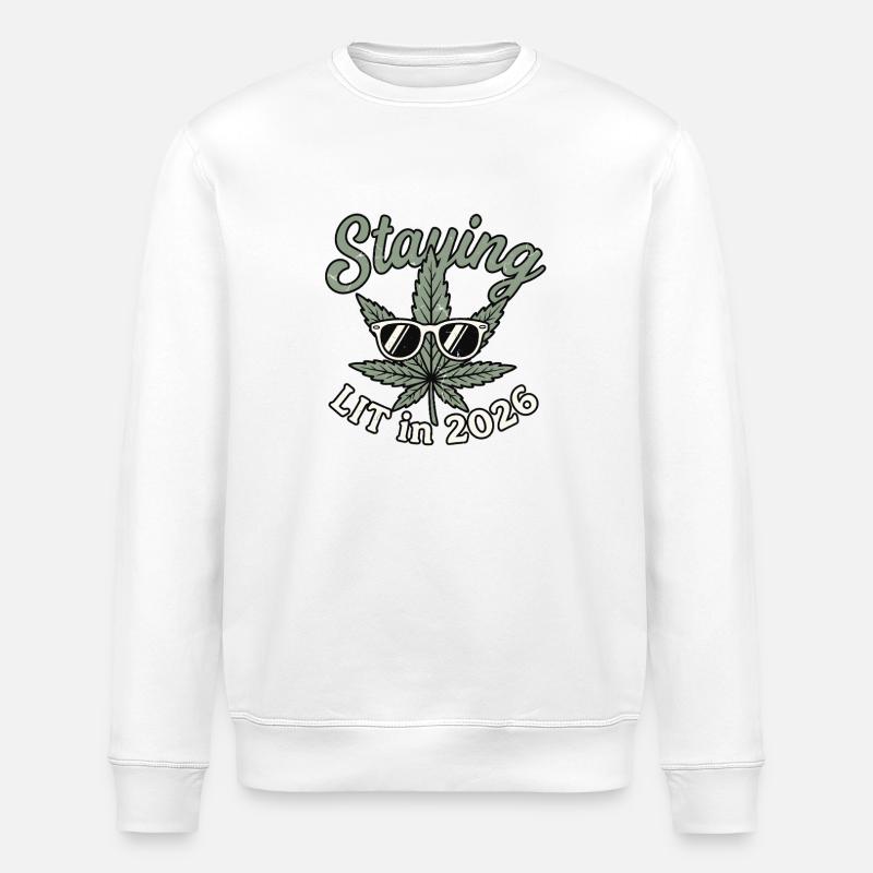  Staying Lit 2026 - Stanley/Stella ROLLER Unisex Organic Sweatshirt - white