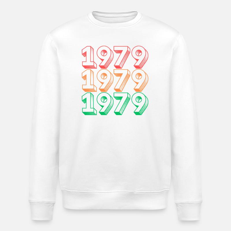 Conception Rétro Néon Année 1979 - Sweat bio ROLLER Stanley/Stella Unisexe - blanc