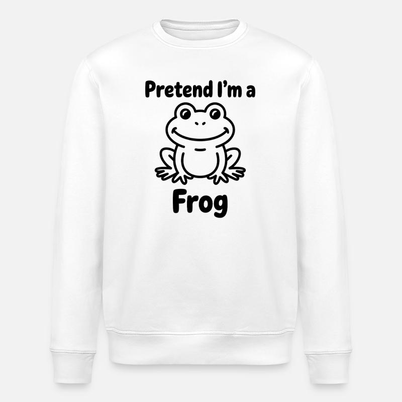 Frog Sayings Frog Funny Frog Gift - Stanley/Stella ROLLER Unisex Organic Sweatshirt - white