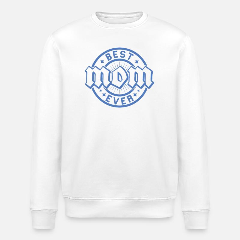 Best Ever blue badge design - Stanley/Stella ROLLER Unisex Organic Sweatshirt - white