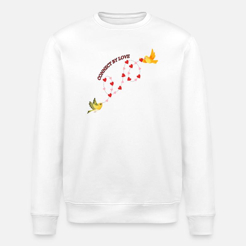 Connected by love - Stanley/Stella ROLLER Unisex Organic Sweatshirt - white