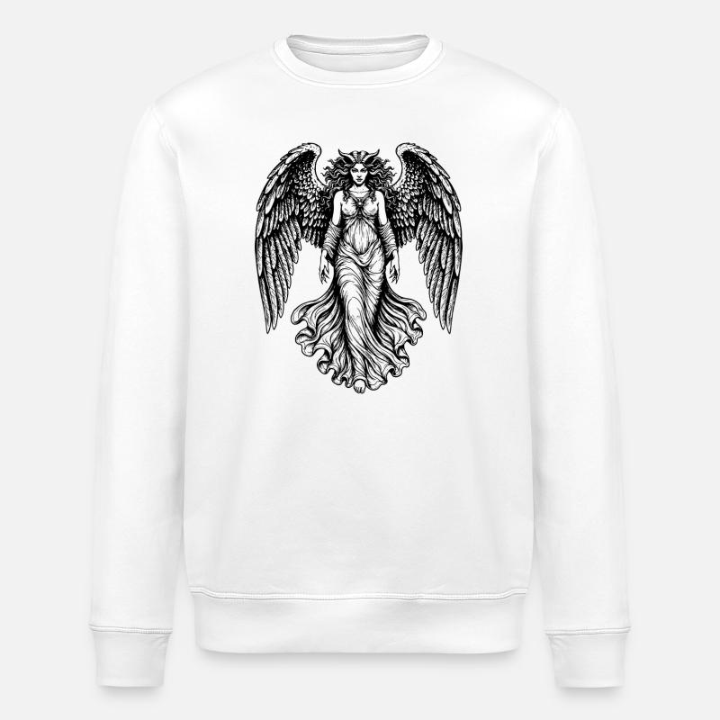 Lilith fallen angel - Stanley/Stella ROLLER Unisex Organic Sweatshirt - white