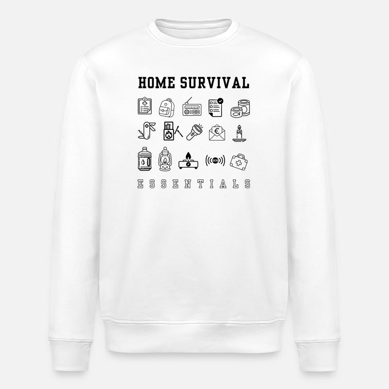 Emergency plan - doomsday - Stanley/Stella ROLLER Unisex Organic Sweatshirt - white