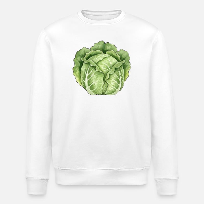 Lettuce Leaf Art - Stanley/Stella ROLLER Unisex Organic Sweatshirt - white