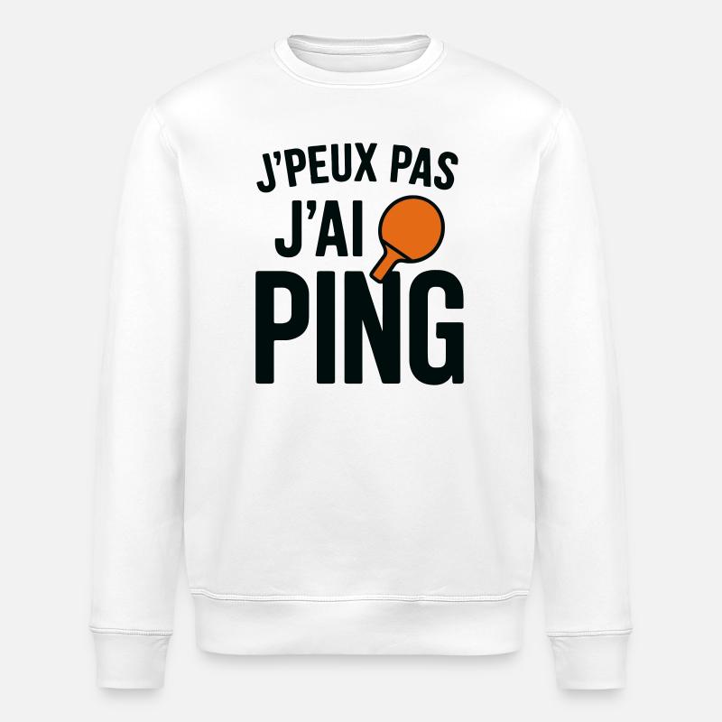 Ich kann nicht, ich ping. - Stanley/Stella Unisex Bio-Sweatshirt ROLLER - Weiß
