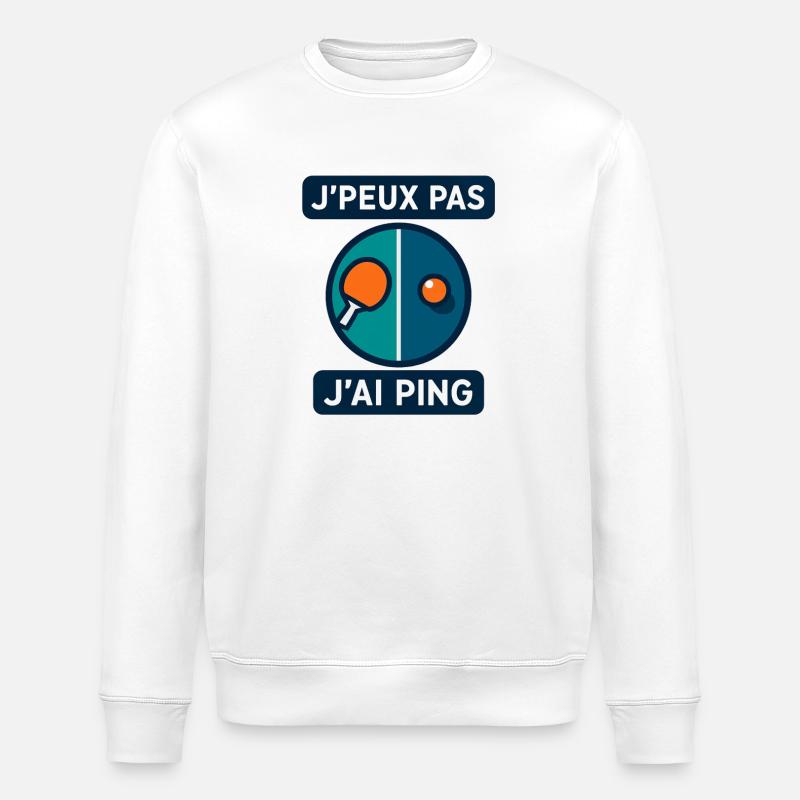 I can't I Ping - Stanley/Stella ROLLER Unisex Organic Sweatshirt - white