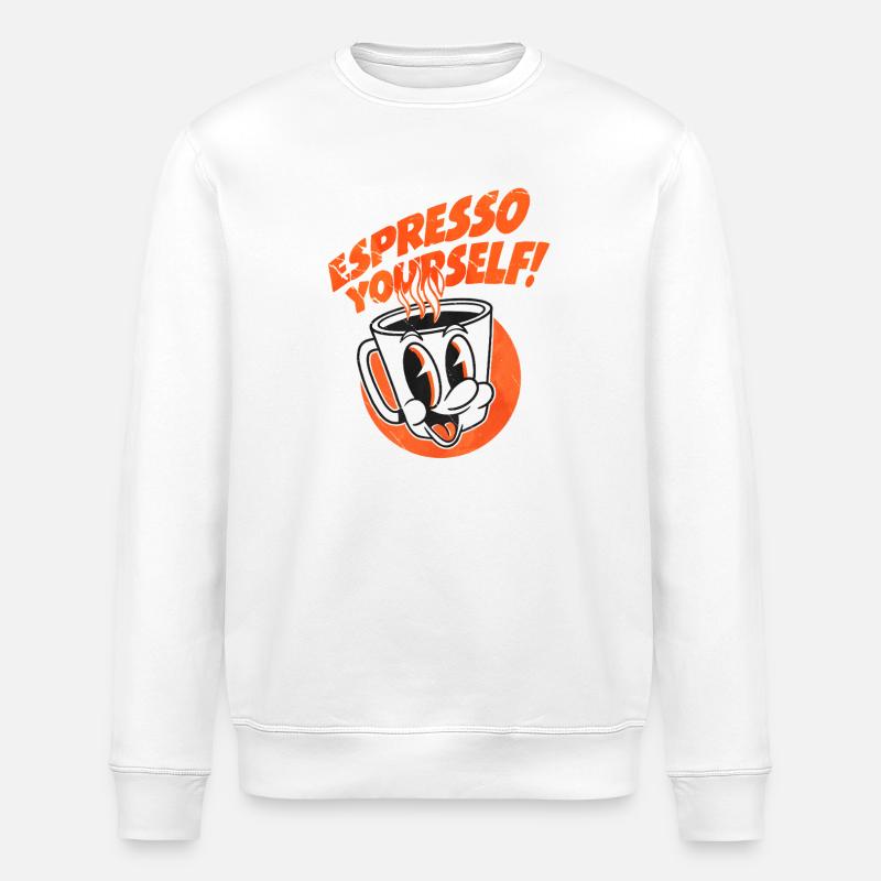 Espresso, votre style café - Sweat bio ROLLER Stanley/Stella Unisexe - blanc
