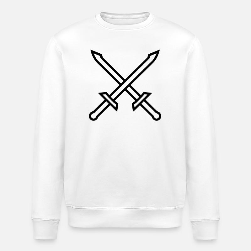 Two swords - Stanley/Stella ROLLER Unisex Organic Sweatshirt - white