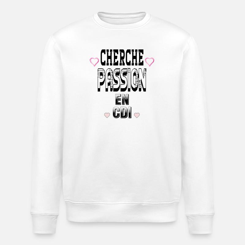 Cherche Passion en CDI - Sweat bio ROLLER Stanley/Stella Unisexe - blanc