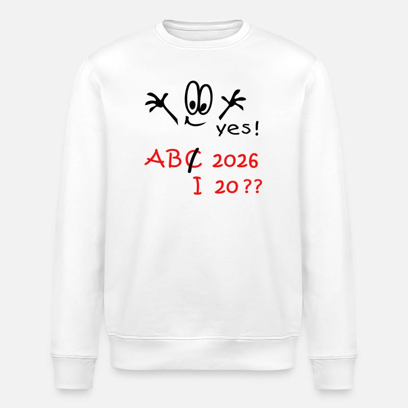 Schulanfang 2026 Abitur ? - Stanley/Stella Unisex Bio-Sweatshirt ROLLER - Weiß