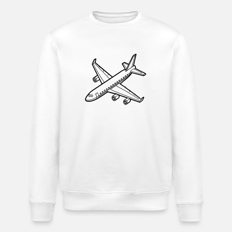 Flugzeug - Stanley/Stella Unisex Bio-Sweatshirt ROLLER - Weiß