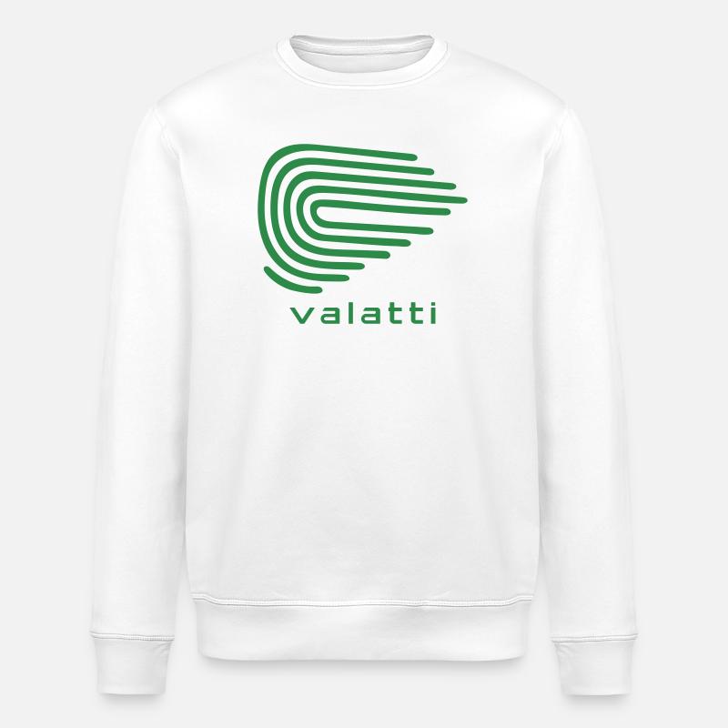 Valatti Green Wave Line Abstract - Stanley/Stella ROLLER Unisex Organic Sweatshirt - white