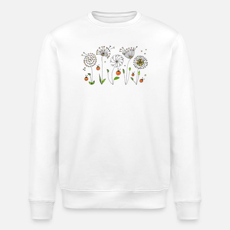 Fleur - Sweat bio ROLLER Stanley/Stella Unisexe - blanc