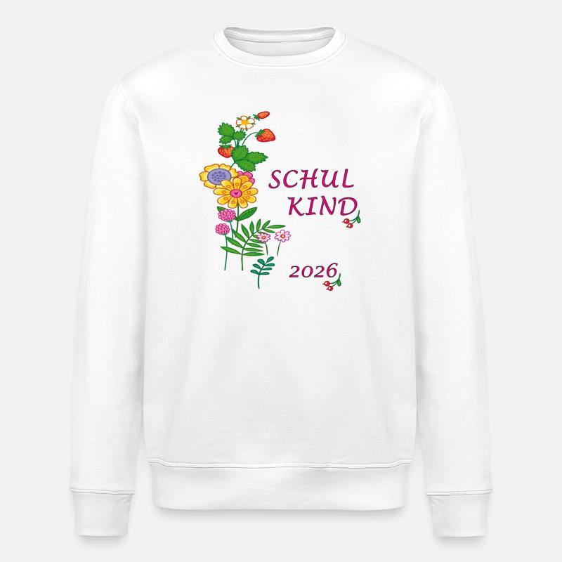 Schulkind  2026 - Stanley/Stella Unisex Bio-Sweatshirt ROLLER - Weiß