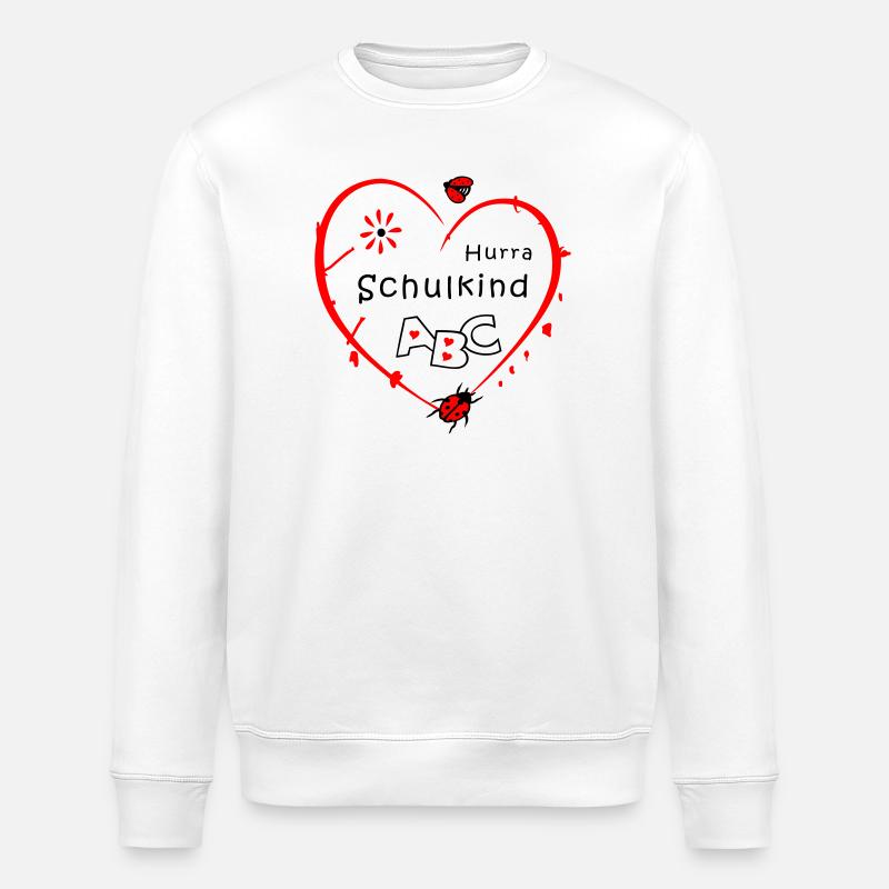 Écolier avec coccinelle - Sweat bio ROLLER Stanley/Stella Unisexe - blanc