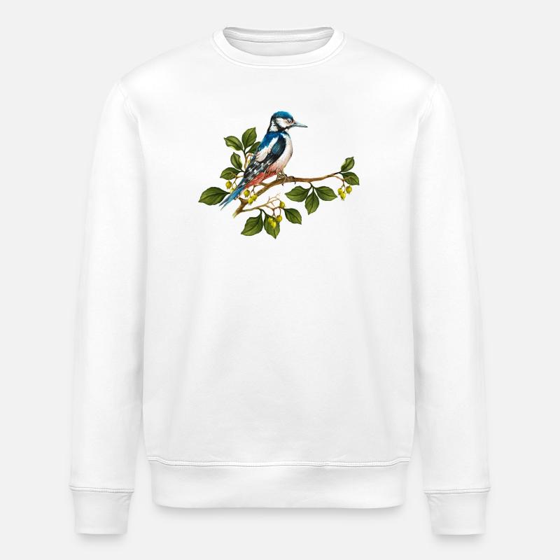 Bunter Vogel - Stanley/Stella Unisex Bio-Sweatshirt ROLLER - Weiß