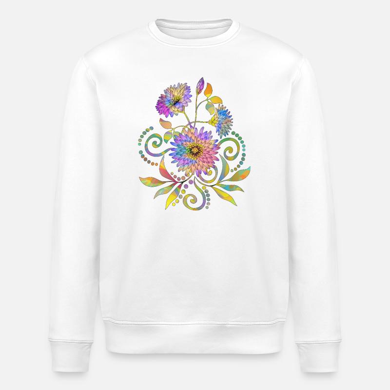 Blumen - Stanley/Stella Unisex Bio-Sweatshirt ROLLER - Weiß